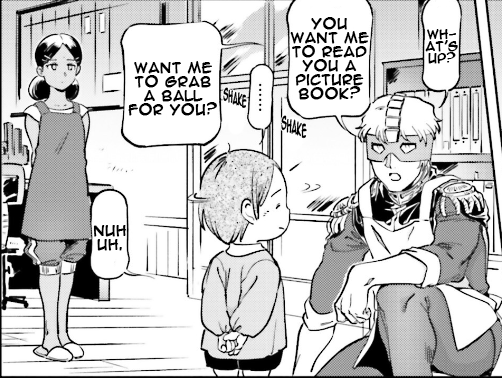 Lalah at her job, wearing an apron.
