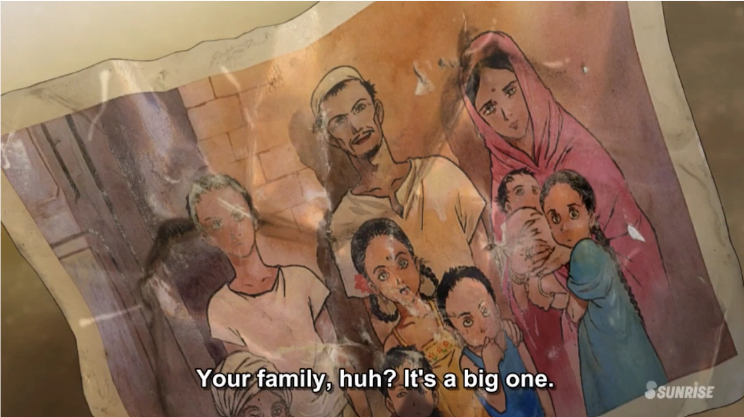 A large family with several children.