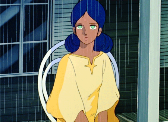 Lalah in the rain.